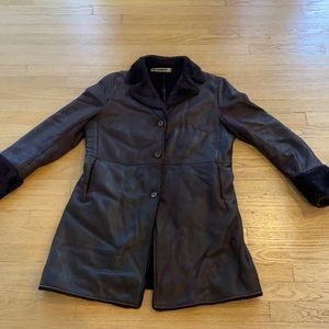 Jil Sander Wine Color Super Warm Shearling